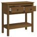 Table console Marron miel 75x35x75 cm Bois massif de pin - Photo n°7