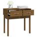 Table console Marron miel 76,5x40x75 cm Bois massif de pin - Photo n°7