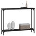 Table console noir 100x22,5x75 cm bois d'ingénierie - Photo n°3