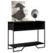 Table console noir 100x35x74,5 cm bois d'ingénierie - Photo n°1