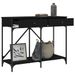 Table console noir 100x39x78,5 cm bois d'ingénierie - Photo n°4