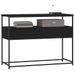 Table console noir 100x40x75 cm bois d'ingénierie - Photo n°3