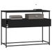 Table console noir 100x40x75 cm bois d'ingénierie - Photo n°4