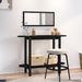 Table console Noir 110x40x80 cm Bois massif de pin - Photo n°2