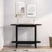 Table console Noir 110x40x80 cm Bois massif de pin - Photo n°3