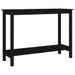 Table console Noir 110x40x80 cm Bois massif de pin - Photo n°2