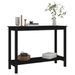 Table console Noir 110x40x80 cm Bois massif de pin - Photo n°6