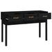 Table console Noir 114x40x75 cm Bois massif de pin - Photo n°4