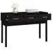 Table console Noir 114x40x75 cm Bois massif de pin - Photo n°7