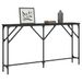 Table console noir 140x23x75 cm bois d'ingénierie - Photo n°3