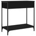 Table console noir 75x34,5x75 cm bois d'ingénierie - Photo n°8