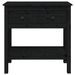 Table console Noir 75x35x75 cm Bois massif de pin - Photo n°6