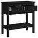 Table console Noir 75x35x75 cm Bois massif de pin - Photo n°7