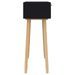 Table console Noir 80x30x75 cm Bois massif pin /rotin naturel - Photo n°5