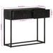 Table console noir 90x30x76 cm bois massif de manguier et fer - Photo n°9