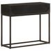 Table console noir 90x30x76 cm bois massif de manguier et fer - Photo n°5