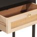 Table console noir 90x30x76 cm bois massif de manguier et fer - Photo n°7