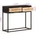 Table console noir 90x30x76 cm bois massif de manguier et fer - Photo n°10