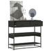 Table console noir 90x35x80 cm bois d'ingénierie - Photo n°1