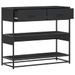 Table console noir 90x35x80 cm bois d'ingénierie - Photo n°5