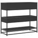 Table console noir 90x35x80 cm bois d'ingénierie - Photo n°7