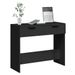 Table console noir 90x36x75 cm bois d'ingénierie - Photo n°4