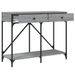 Table console sonoma gris 100x39x78,5 cm bois d'ingénierie - Photo n°5