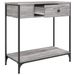 Table console sonoma gris 75x34,5x75 cm bois d'ingénierie - Photo n°5