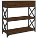 Table console style industriel Kolima L 75 cm – Bois et métal noir - Photo n°1