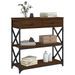 Table console style industriel Kolima L 75 cm – Bois et métal noir - Photo n°3