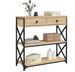 Table console style industriel Kolima L 75 cm – Bois et métal noir - Photo n°13