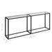 Table console Transparent 200x35x75,5 cm Verre trempé - Photo n°6