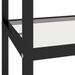 Table console Transparent/marbre noir 100x36x90 cm Verre trempé - Photo n°7