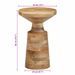 Table d'appoint Ø33x50 cm bois de manguier massif - Photo n°9