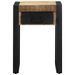 Table d'appoint 35x35x50 cm bois massif de manguier brut - Photo n°2