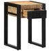 Table d'appoint 35x35x50 cm bois massif de manguier brut - Photo n°3