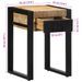 Table d'appoint 35x35x50 cm bois massif de manguier brut - Photo n°10