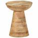 Table d'appoint Ø37x45 cm bois de manguier massif - Photo n°1