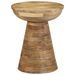 Table d'appoint Ø37x45 cm bois de manguier massif - Photo n°2