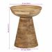 Table d'appoint Ø37x45 cm bois de manguier massif - Photo n°9