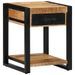Table d'appoint 40x40x50 cm bois massif de manguier brut - Photo n°12