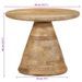 Table d'appoint Ø50x40 cm bois de manguier massif - Photo n°9
