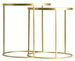 Table d'appoint art déco métal doré et plateau miroir Petah - Lot de 2 - Photo n°2