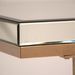 Table d'appoint art déco métal doré et plateau miroir Wanbe - Photo n°4