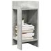 Table d'appoint avec étagère gris béton 25,5x27x60 cm - Photo n°1
