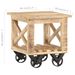 Table d'appoint avec roues 40x40x42 cm Bois de manguier brut - Photo n°6