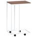 Table d'appoint avec roues Blanc 40x30x63,5cm Bois d'ingénierie - Photo n°2