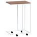 Table d'appoint avec roues Blanc 40x30x63,5cm Bois d'ingénierie - Photo n°5