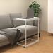 Table d'appoint avec roues Blanc 55x35x70 cm Bois d'ingénierie - Photo n°1