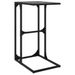 Table d'appoint avec verre noir 40x30x61,5 cm acier - Photo n°6